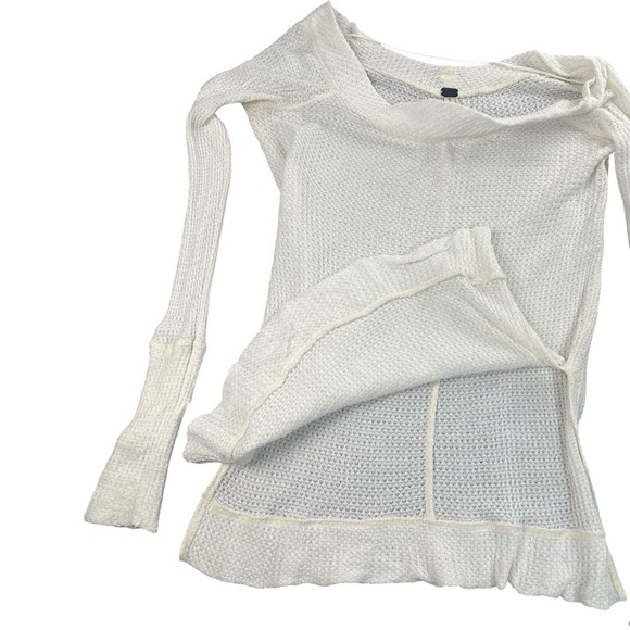 Free People Kate Thermal Top Off The Shoulder In Ivory Size S - Picture 4 of 7